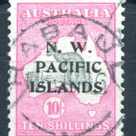 1915/16 10/- grey & pink fine used with "socked on ...