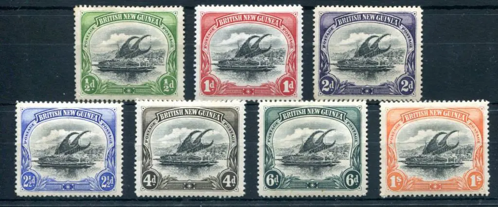 1901 "British New Guinea" ½d to 1/- set with ... Image 1++