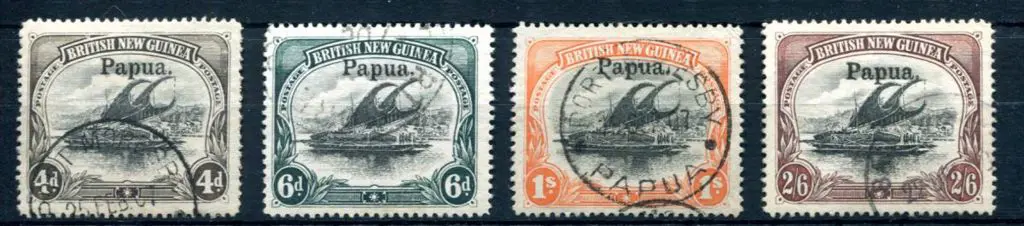 1906 Large "Papua" ovpt 4d to 2/6d with horiz wmk. ... Image 1++