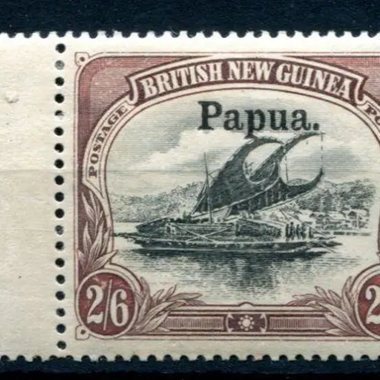 1906 Large "Papua" ovpt on 2/6d black & brown ...