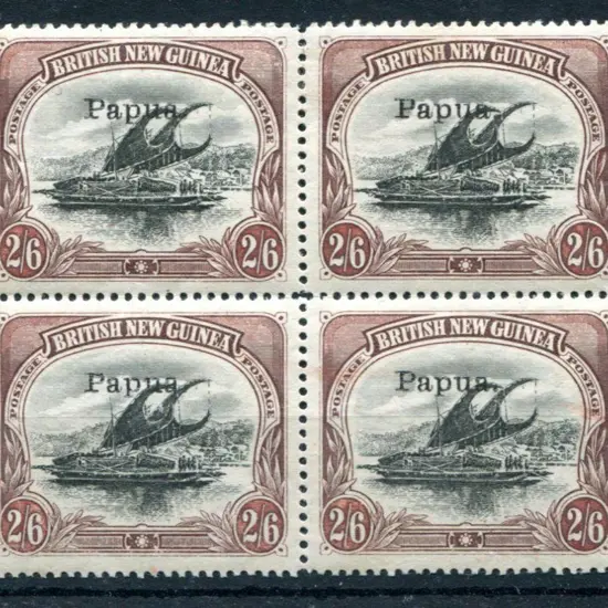 1907 Small "Papua" ovpt on 2/6d black & brown, ...