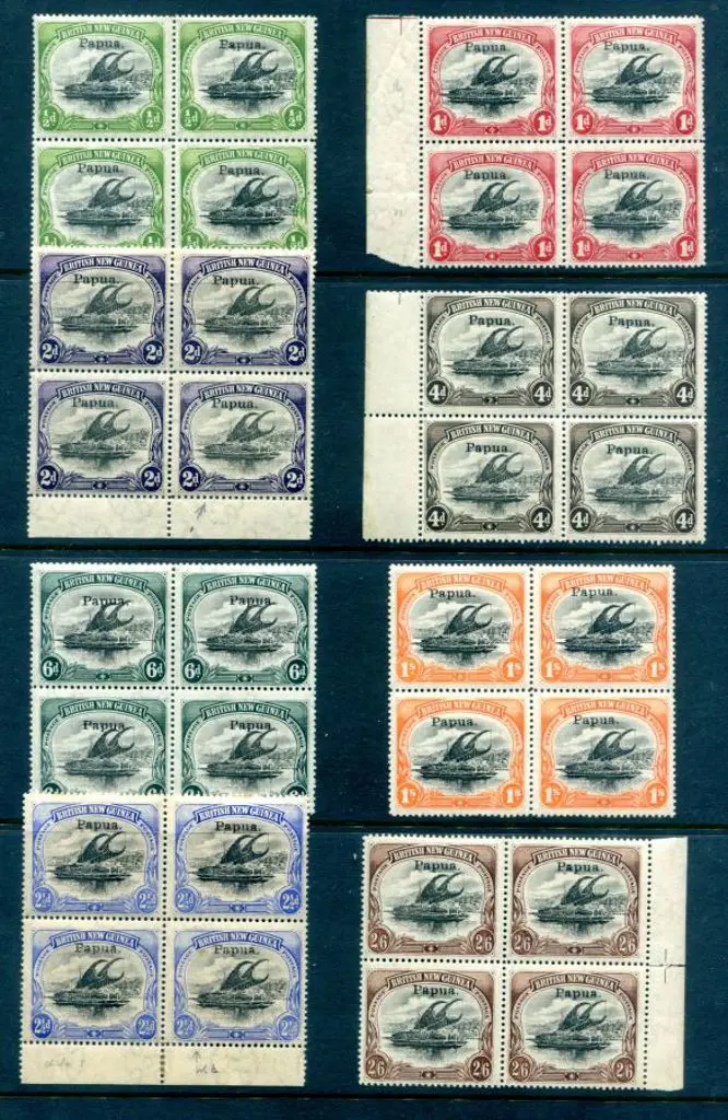 1907 Small "Papua" ovpt ½d to 2/6d set with ... Image 1++