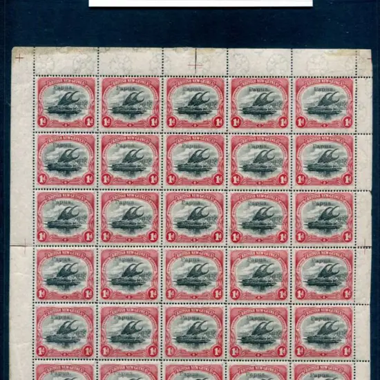 1907 1d black & carmine with small "Papua" ovpt on ...