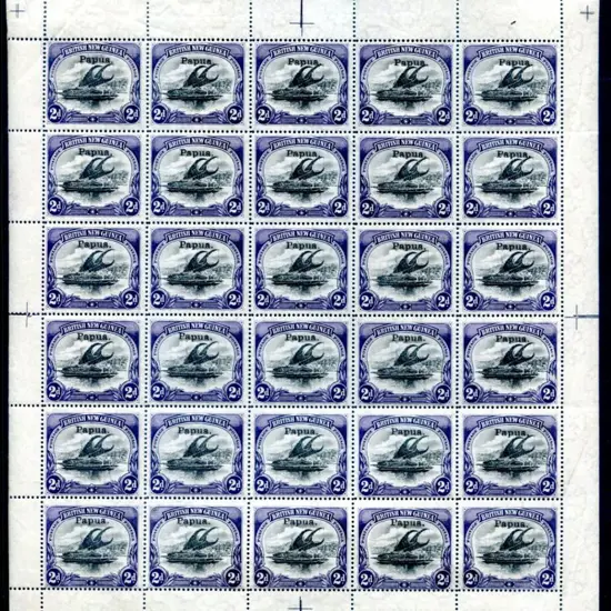 1907 2d black & violet with small "Papua" ovpt on ...