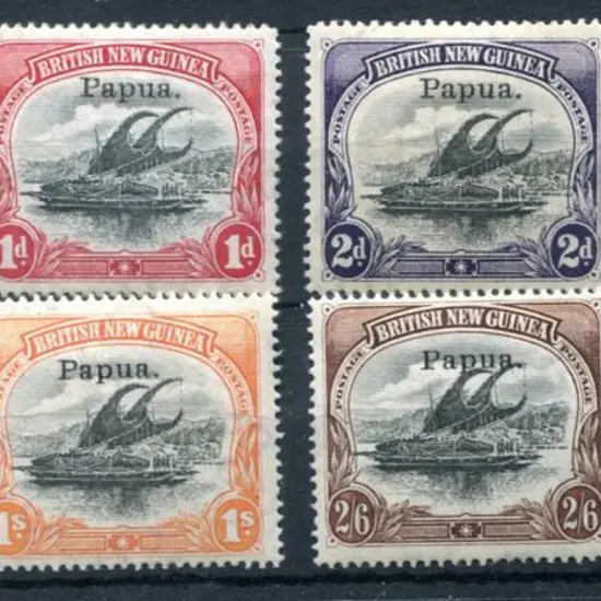 1907 Small "Papua" ovpt ½d to 2/6d set with ...