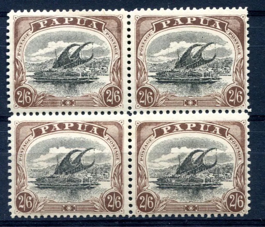 1907/10 2/6d black & brown "large Papua" perf. 11. ... Image 1++