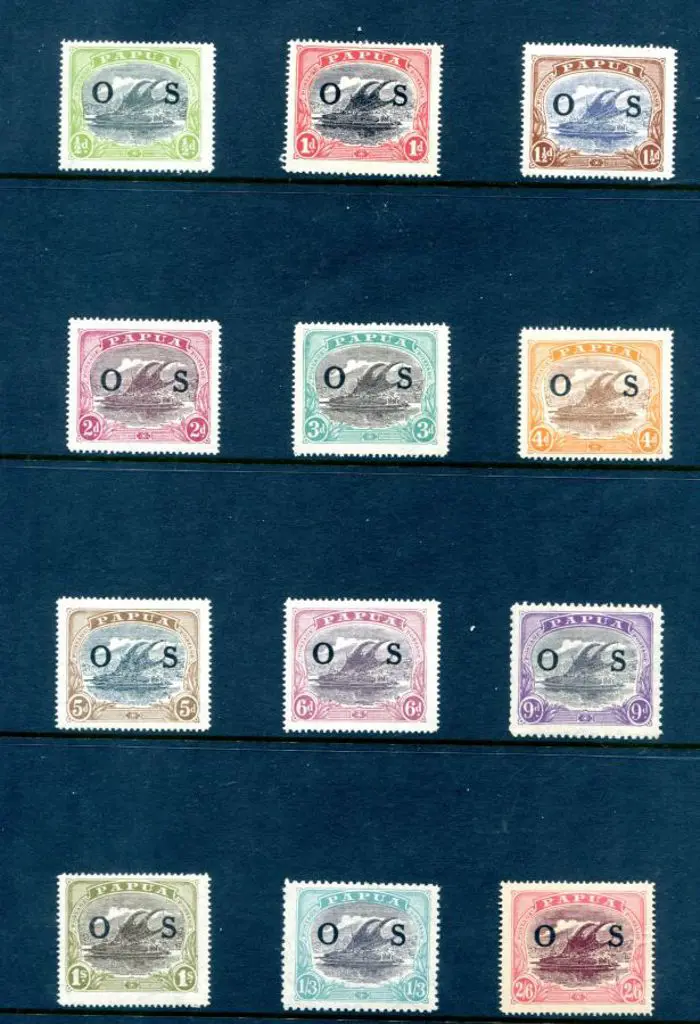 1931/32 ½d to 2/6d Lakatois ovptd "OS" set of 12. ... Image 1++