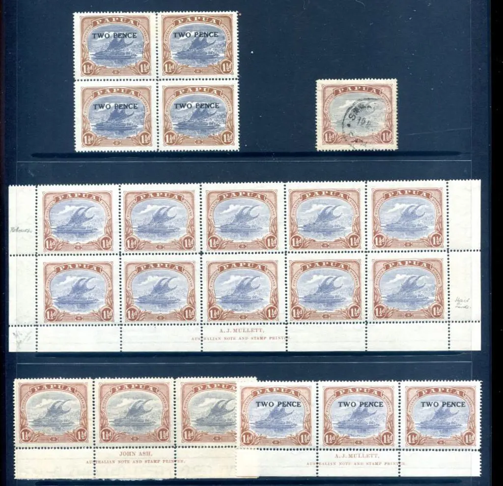 1916/31 1½d ovptd "TWO PENCE" in A.J. Mullett ... Image 1++
