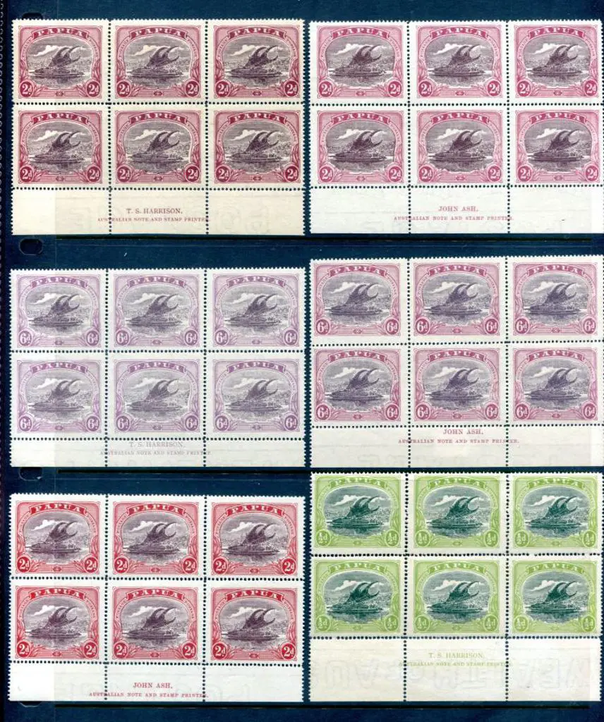 1916/31 Imprint MLH blocks of 6 comprising ½d ... Image 1++