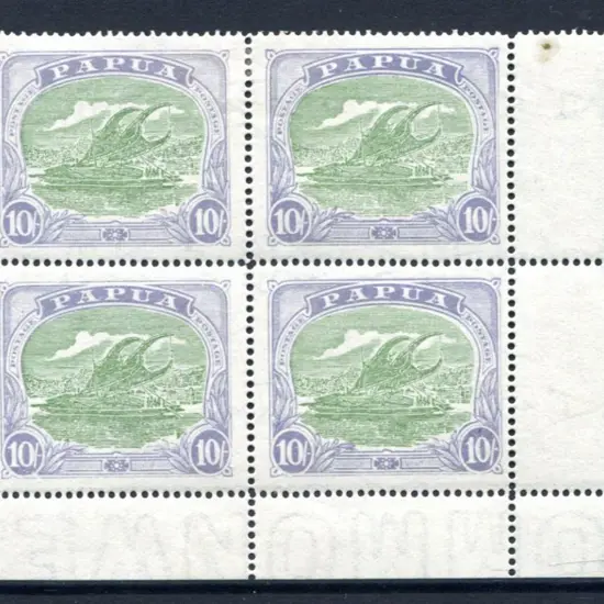 1916/31 10/- green & pale ultramarine in lower ...