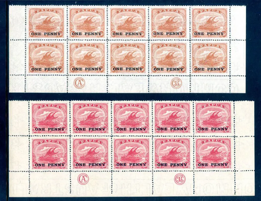 1917 "ONE PENNY" surcharges on ½d to 2/6d set of 6 ... Image 1++