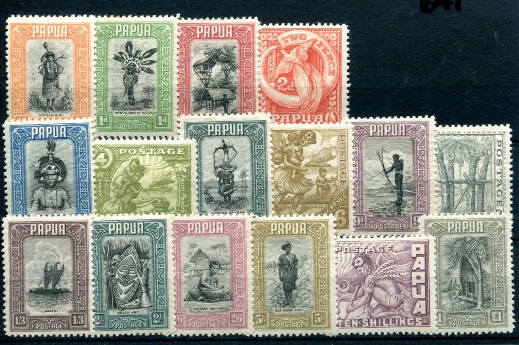 1932 Pictorials to £1. MVLH with normal brownish ... Image 1++