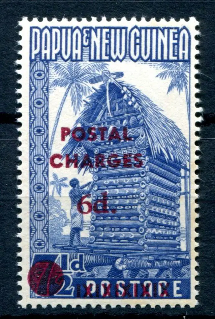 1960 6d on 7½d Yam Hut "Postal Charges" Postage ... Image 1++