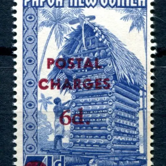 1960 6d on 7½d Yam Hut "Postal Charges" Postage ...