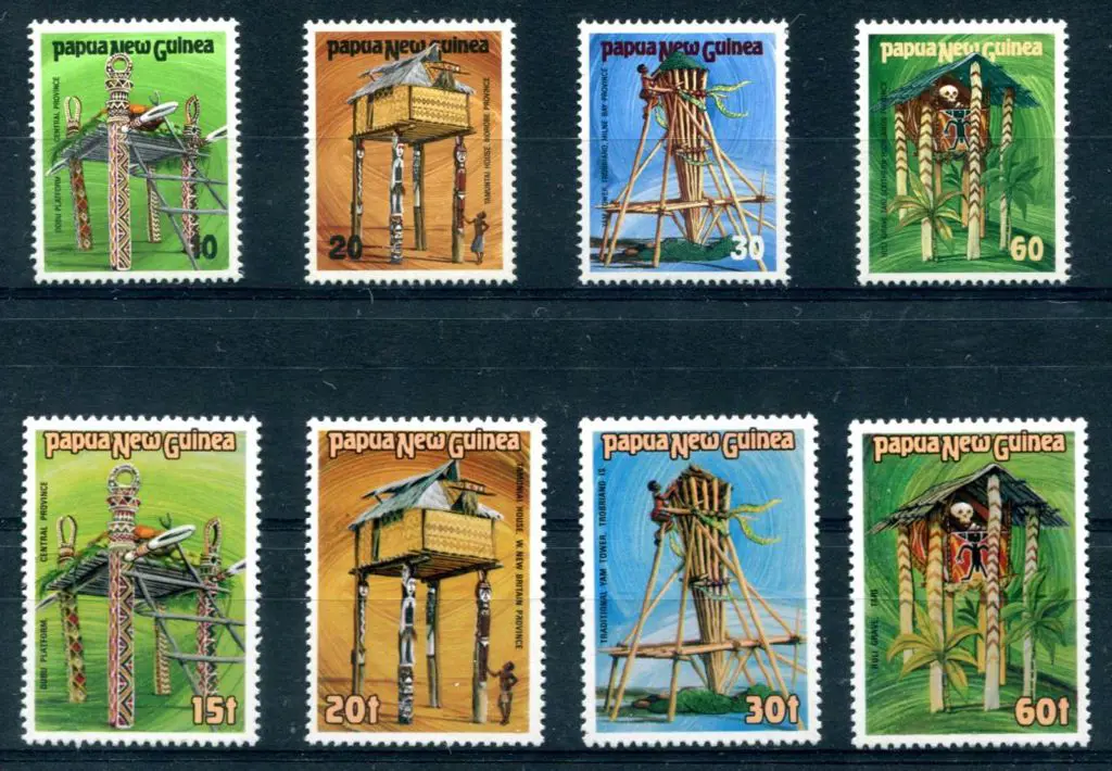 1985 Ceremonial Structures Trial stamps in MUH set ... Image 1++