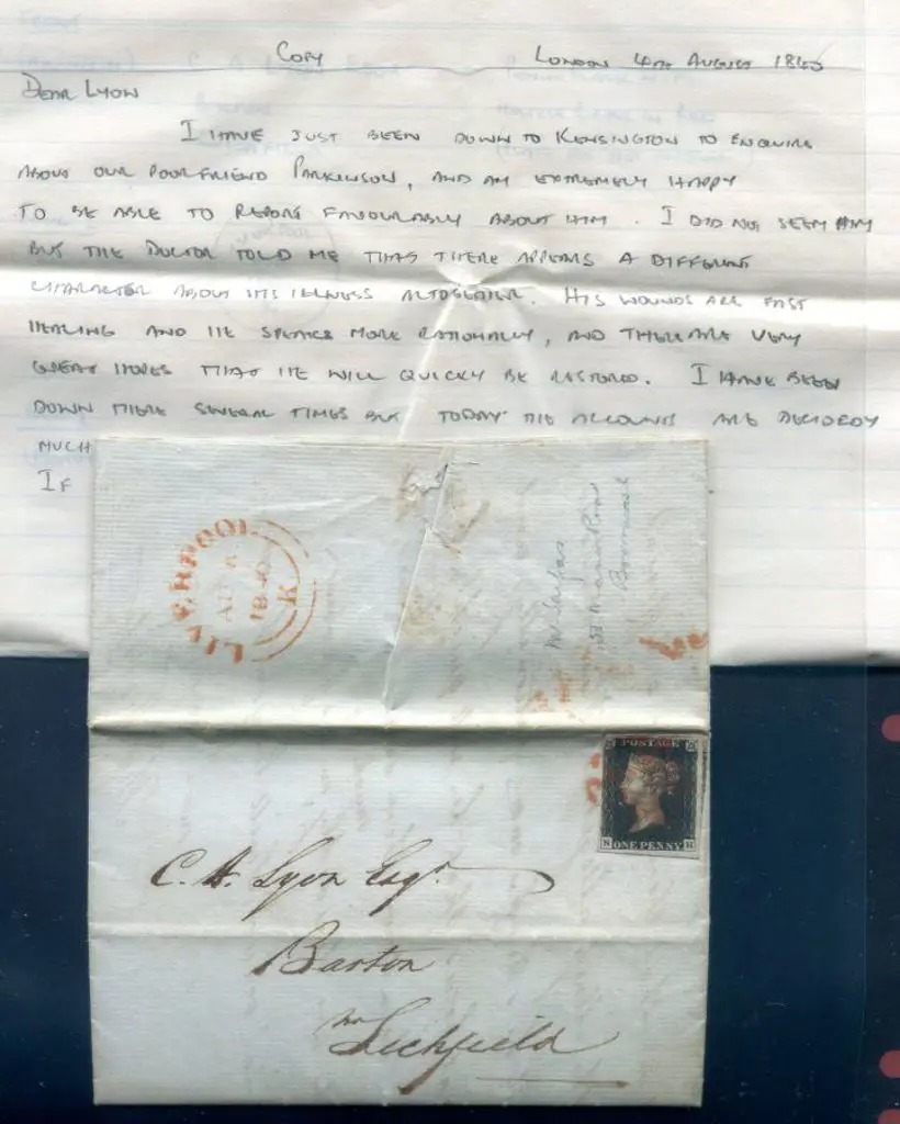 1840 (6th Aug) 1d intense black on Liverpool to ... Image 1++