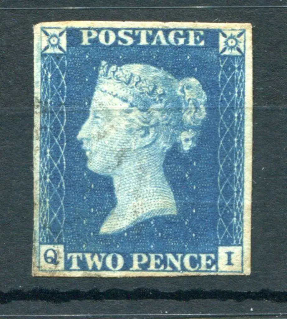 1840 2d deep full blue fine used by light Maltese ... Image 1++