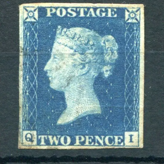 1840 2d deep full blue fine used by light Maltese ...