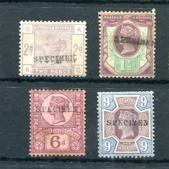 1862/64 9d bistre QV ovptd "SPECIMEN" MH with 40% ...