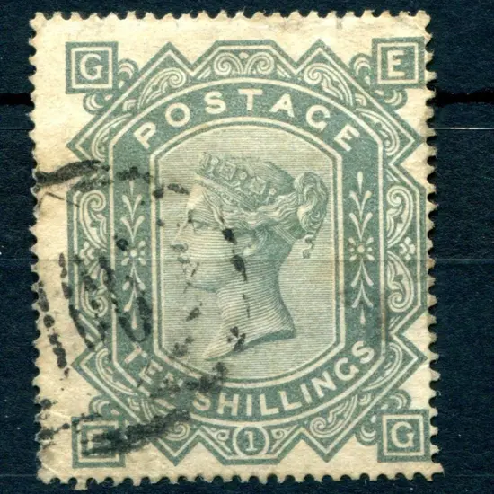 1867/83 10/- greenish-grey QV, Maltese Cross wmk. ...
