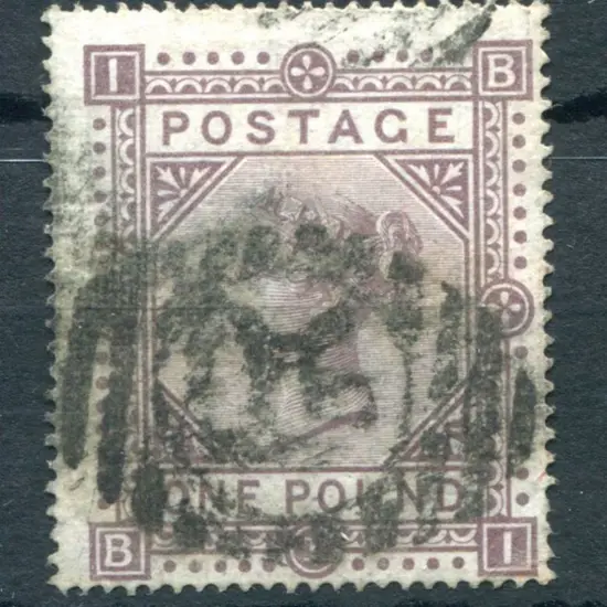 1867/83 £1 brown-lilac with Maltese Cross wmk. ...