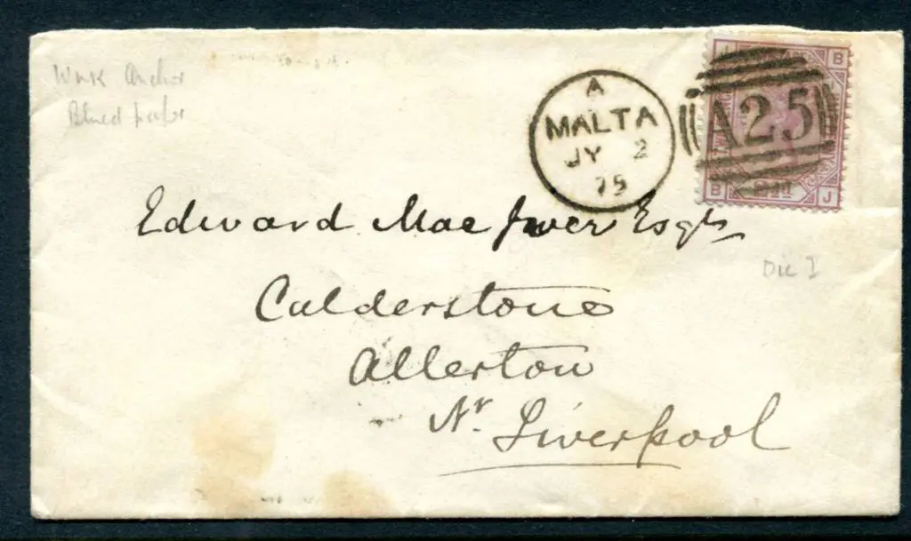1875 (2nd July) incoming cover from Malta bearing ... Image 1++