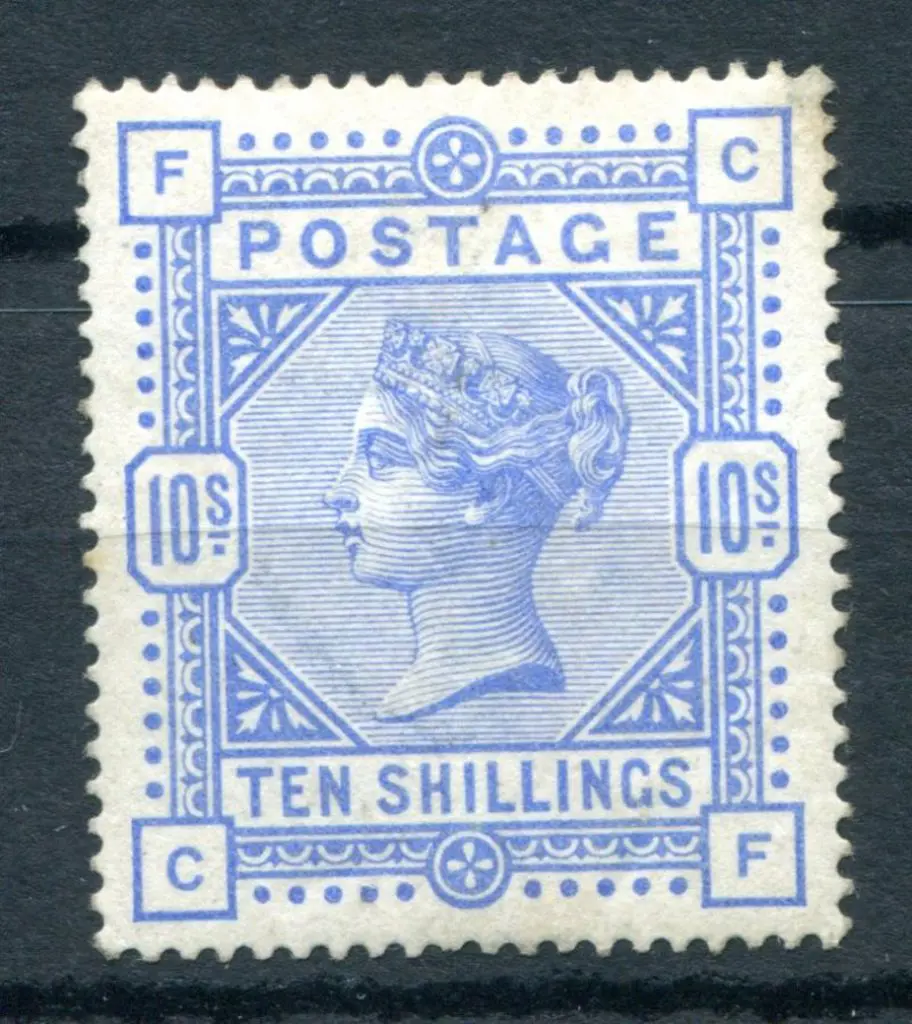1883/84 10/- ultramarine. MLH with some minor gum ... Image 1++