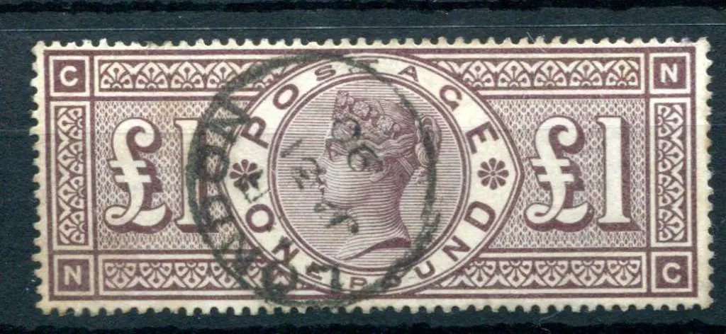 1884 £1 brown-lilac QV, Three Crown wmk. Fine used ... Image 1++
