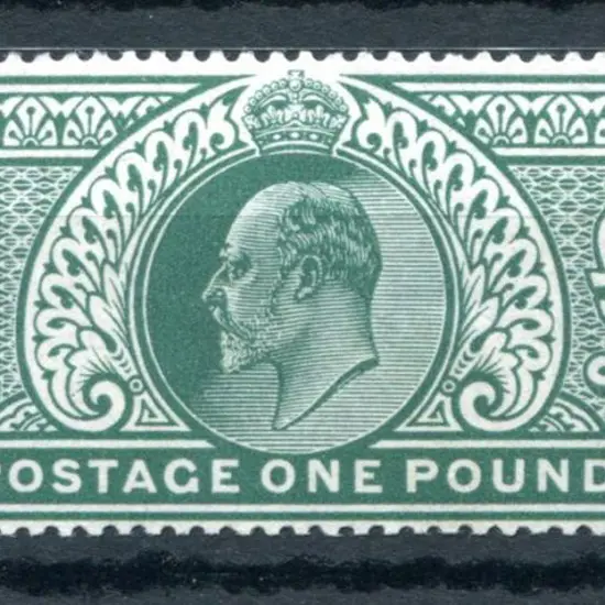 1911-13 £1 deep green KEVII fine mint. SG 320, ...