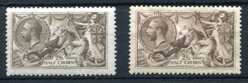 1915 2/6d grey brown De La Rue Seahorse MLH (SG ... Image 1++