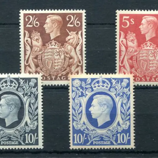 1939/48 KGVI high vals set of 6 with both shades ...