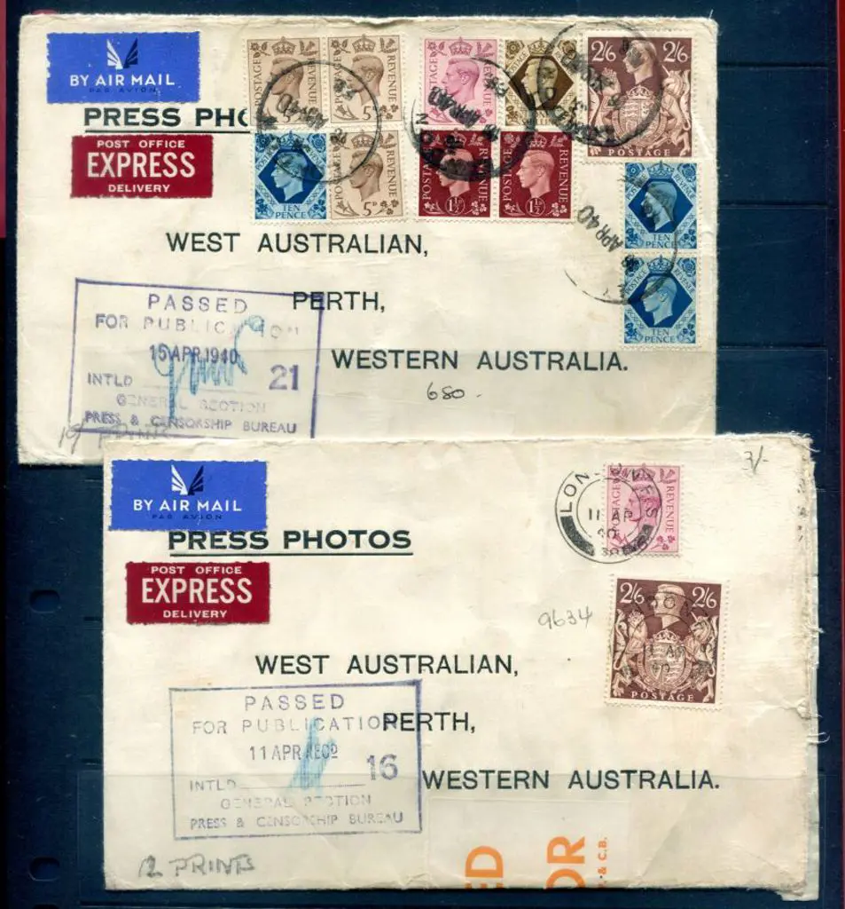 1940 (April) London to Perth Airmail Express ... Image 1++