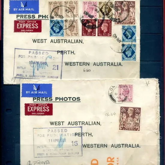 1940 (April) London to Perth Airmail Express ...
