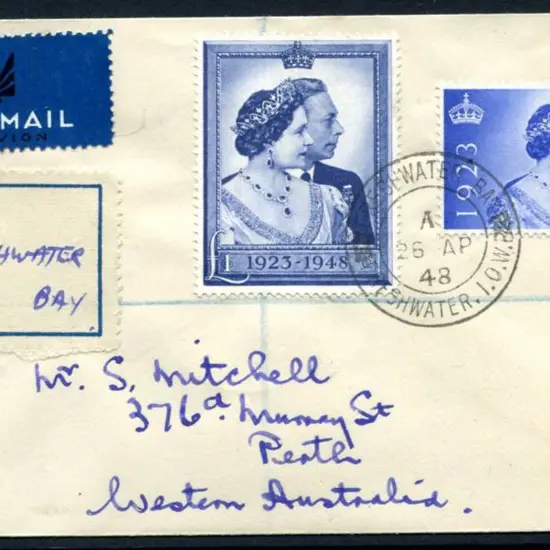1948 (26th Apr) Silver Wedding FDC with pair tied ...