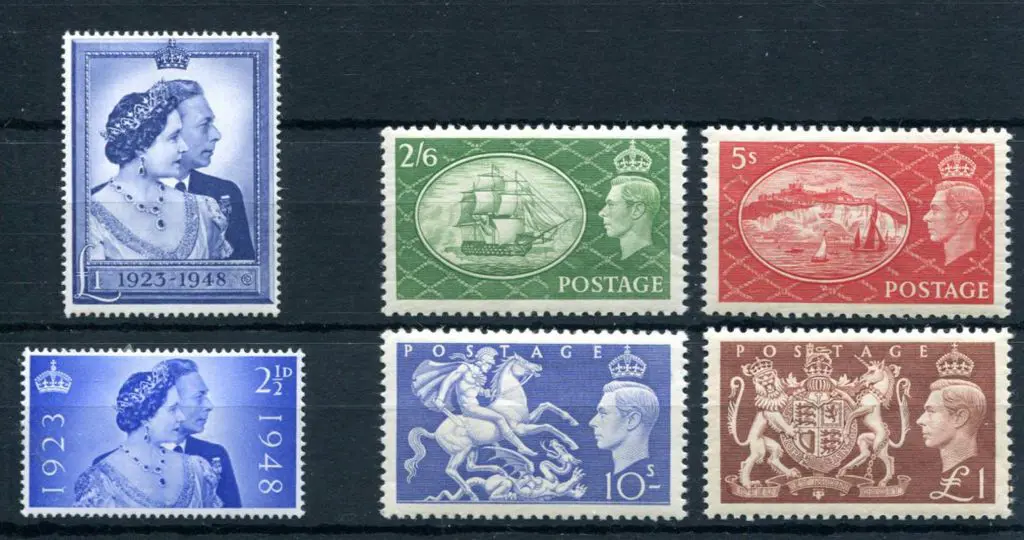 1948 Silver Wedding pair MLH & 1951 High vals set ... Image 1++