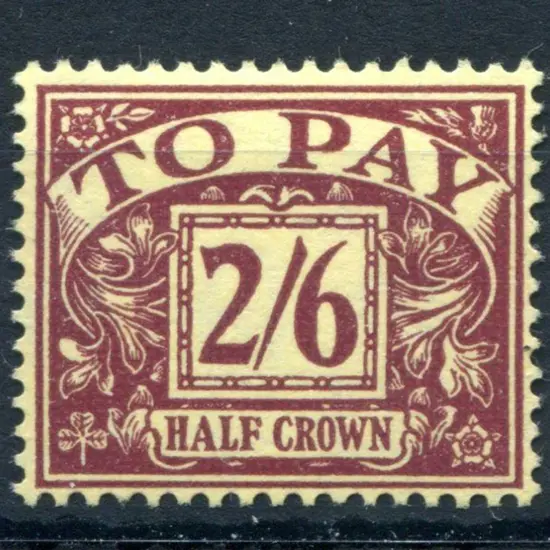 1954/55 2/6d purple on yellow PD, Tudor Crown wmk. ...