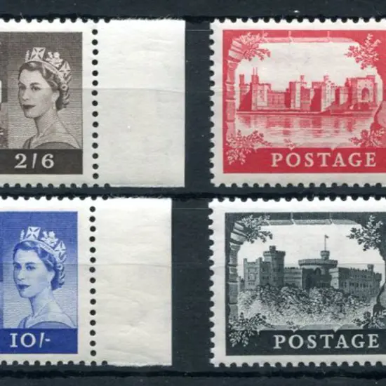1955/58 Castles set of 4 from Waterlow printing. ...