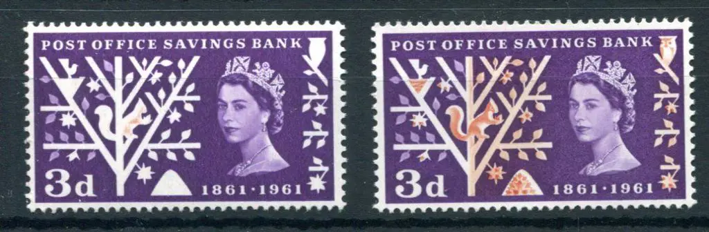 1961 3d Post Office Saving Bank with "orange brown ... Image 1++