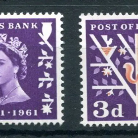 1961 3d Post Office Saving Bank with "orange brown ...