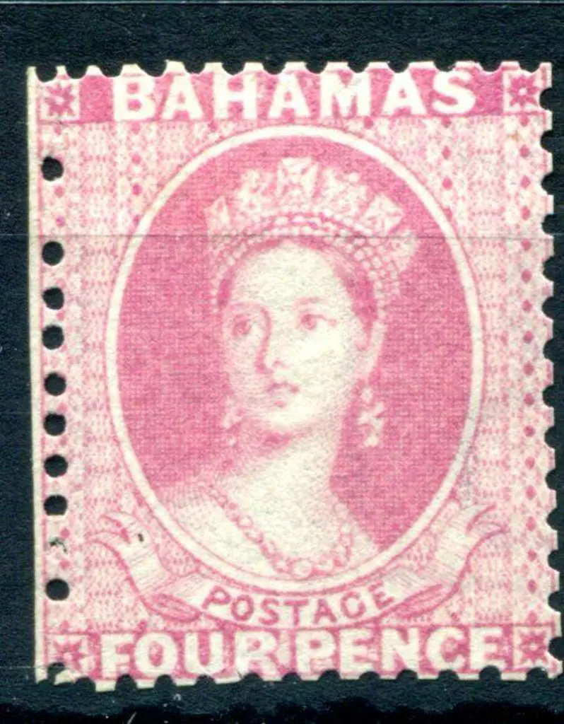 Bahamas 1863/77 4d dull rose QV, Crown CC wmk, ... Image 1++