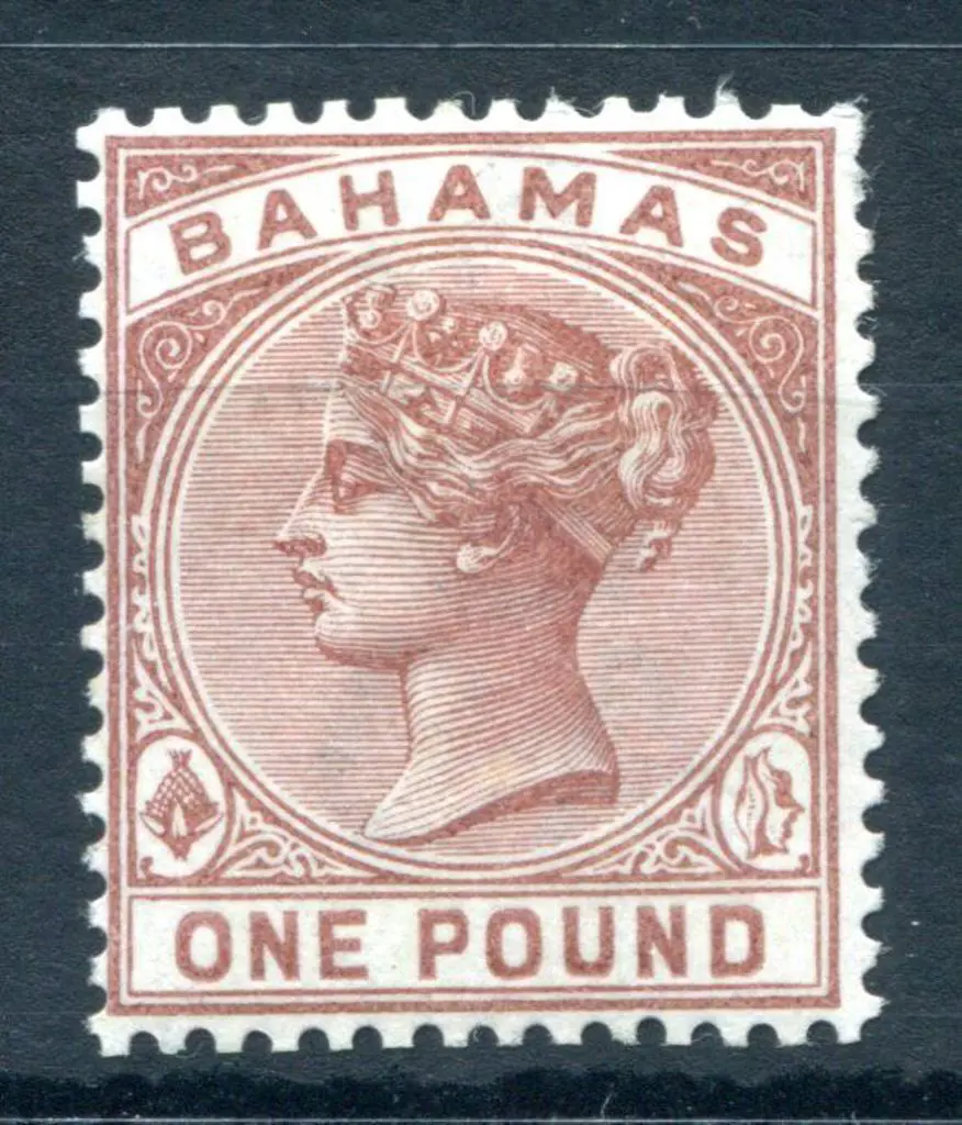 Bahamas 1884/90 £1 Venetian red QV. Fine MLH. SG ... Image 1++