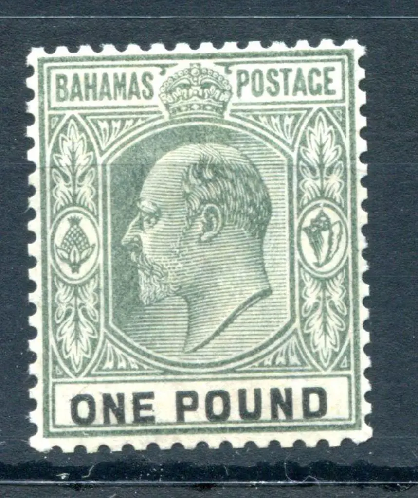 Bahamas 1902/07 £1 green & black KEVII. Superb ... Image 1++