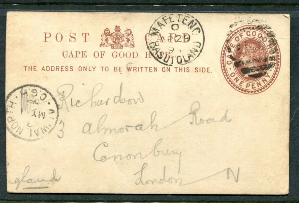 Basutoland 1896 (29th Apr) Cape of Good Hope QV 1d ... Image 1++