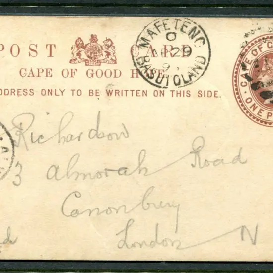 Basutoland 1896 (29th Apr) Cape of Good Hope QV 1d ...