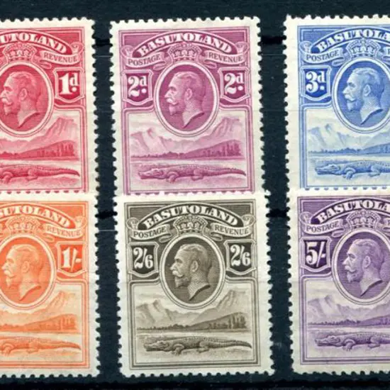 Basutoland 1933 KGV Defins to 10/-. MLH with aged ...