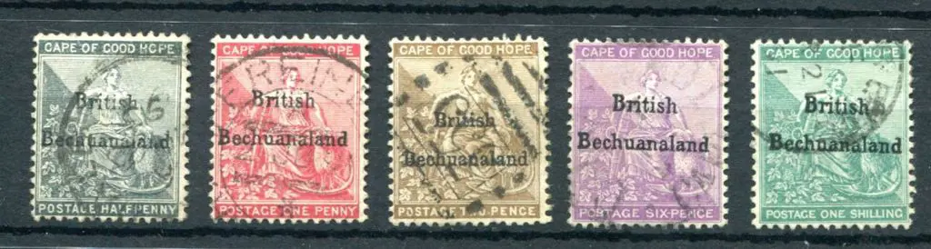 Bechuanaland 1885/87 "British Bechuanaland" ovpts ... Image 1++
