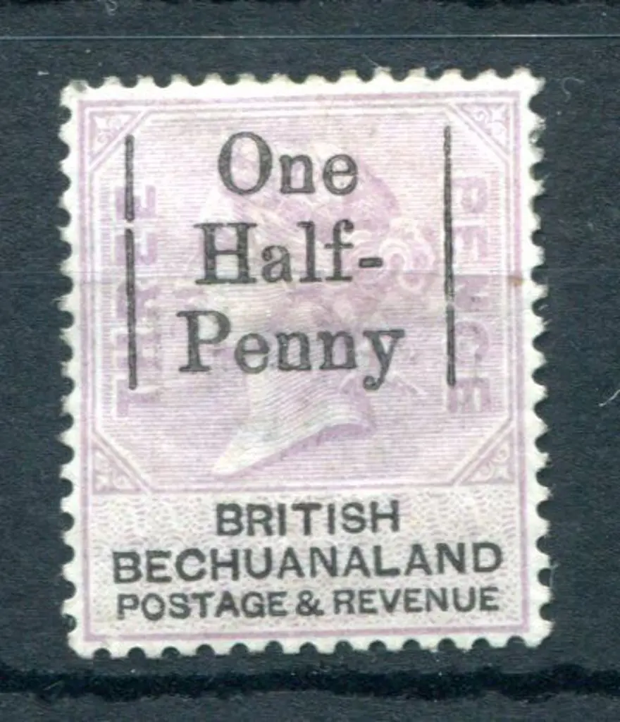 Bechuanaland 1888 "One Half-Penny" surcharge on 3d ... Image 1++