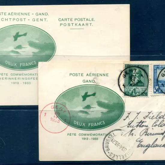 Belgium 1933 (30th April) 20th Anniv illust flight ...