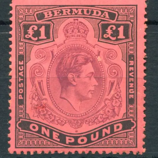 Bermuda 1938/53 £1 black & bright violet on ...