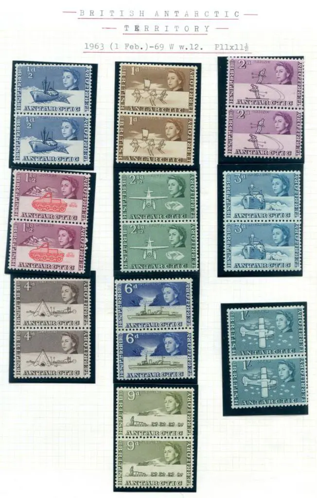 British Antarctic Territory 1963 QEII Pictorials ... Image 1++